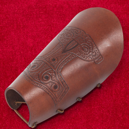 Brunt armskydd i gruppen L�derarmband / Armband och skydd hos Handfaste (1161)