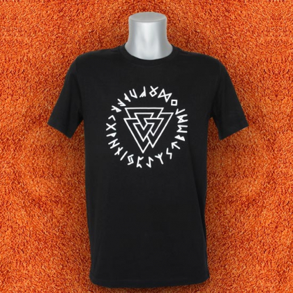 T-Shirt  Valknut i gruppen T-shirts / Vuxen hos Handfaste (1416r)