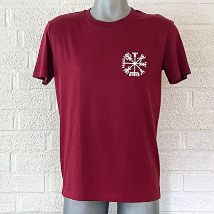 T-shirt  Vgvisare Burgundy i gruppen T-shirts / Vuxen hos Handfaste (1418r)