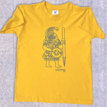 Viking warrior yellow in the group T-shirts & caps / Kids at Handfaste (1510r)