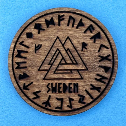Kylskpsmagnet  Valknut i gruppen Present  / Kylskpsmagneter hos Handfaste (2799)