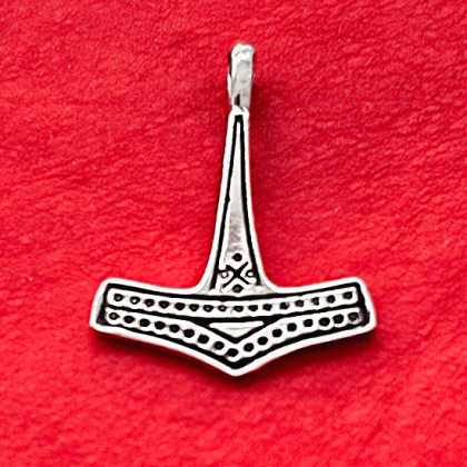 Thors hammer  silver in the group Thors hammers / Thors hammar - All pendants at Handfaste (4164)