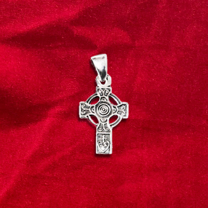 Silverh�nge  keltisk kors  2 cm i gruppen Smycken / Kors hos Handfaste (4242)