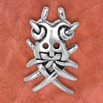 Silverhänge Oden mask 3 cm i gruppen Smycken / Vikingahängen hos Handfaste (4255)