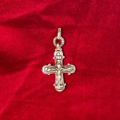 Brons krucifix  3,7 cm i gruppen Smycken / Kors hos Handfaste (4283)