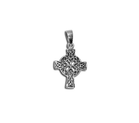 Silverhnge  keltisk kors  2 cm i gruppen Smycken / Kors hos Handfaste (4298)