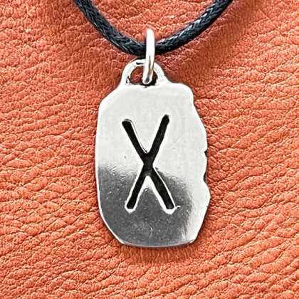 Silverhnge   Gvorunan  2,5 cm i gruppen Smycken / Runamuletter hos Handfaste (4437)