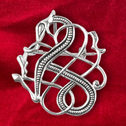 Silver brooch  Urnes  4 cm in the group  Accessories  / Cloak pins and Brooches at Handfaste (4607)