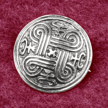 Silver brooch St Hans Cross 2.7 cm in the group  Accessories  / Cloak pins and Brooches at Handfaste (4610)