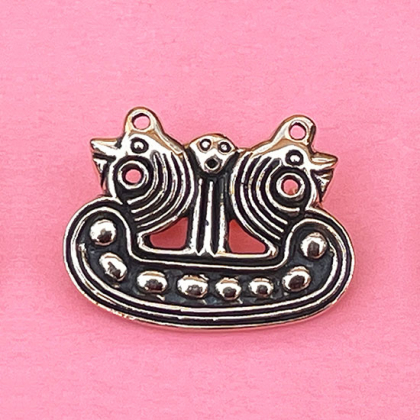 Brooch   Ship  2 cm in the group  Accessories  / Cloak pins and Brooches at Handfaste (4611)