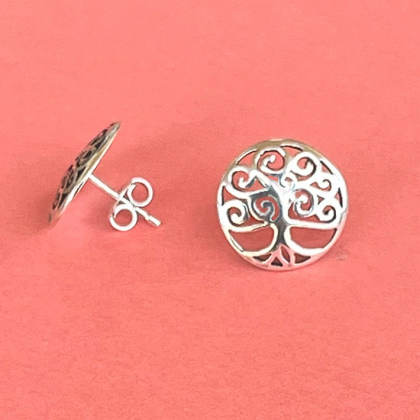     The World Tree   Silver studs in the group Jewellery / Earrings at Handfaste (4831)
