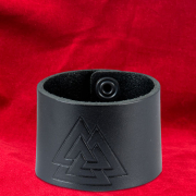 Svart lderarmband