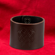 Brunt lderarmband Ormar