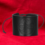 Svart lderarmband