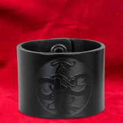 Svart lderarmband