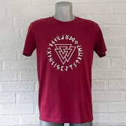 T-shirt Valknut   Burgundy