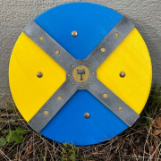 Wooden shield  Viking  Blue