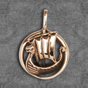 Bronshnge   Vikingaskepp  2cm