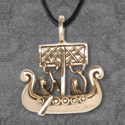 Bronshnge   Vikingaskepp  2,5 cm