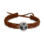 Lderarmband triskel  brun