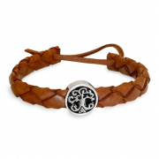  Brunt lderarmband  Yggdrasil