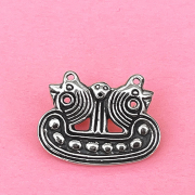 Silver brooch Ship  2 cm