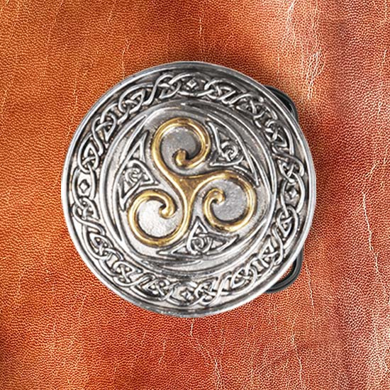 Belt Buckle  Triskelion gold