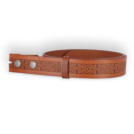 Brown leather belt