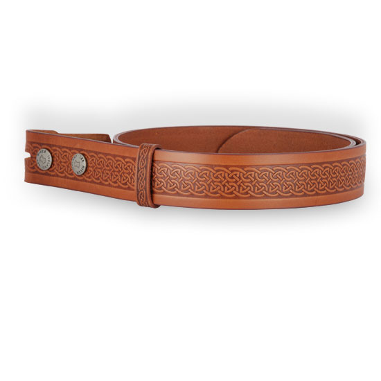 Brown leather belt
