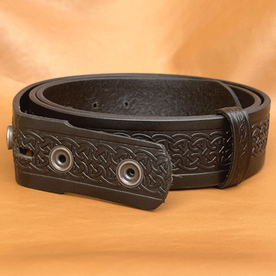 Black leather belt