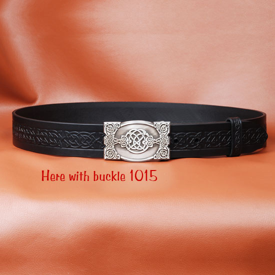 Black leather belt