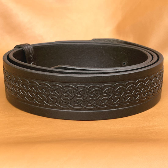Black leather belt
