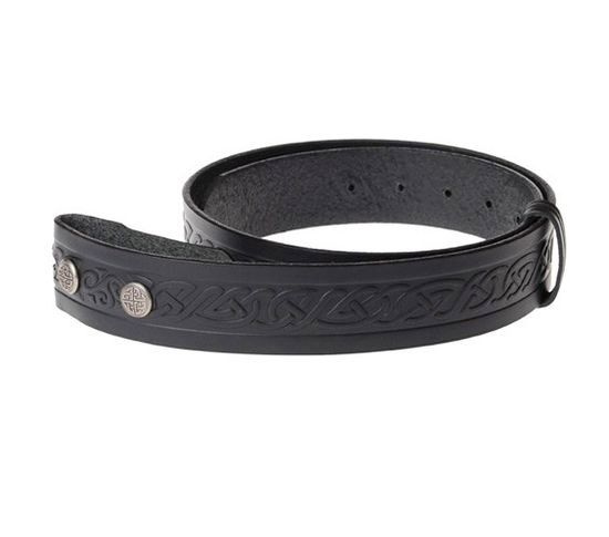 Black leather belt