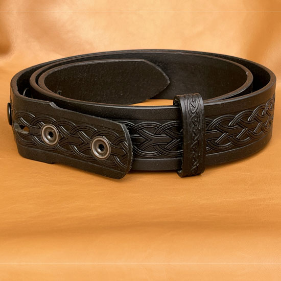 Black leather belt