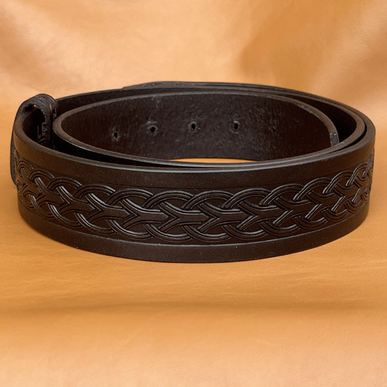 Black leather belt