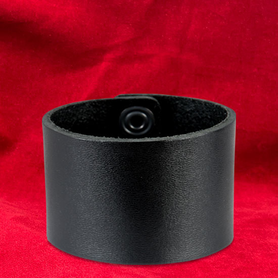 Black leather wristband