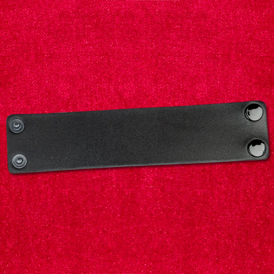 Black leather wristband