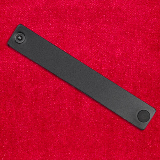 Black leather wristband