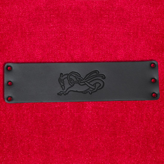 Black leather wristband