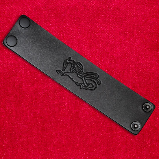 Black leather wristband
