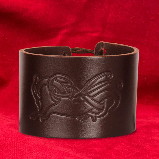 Brown leather wristband