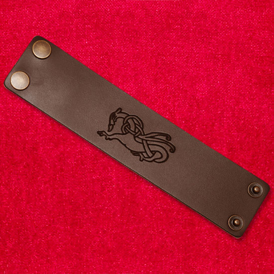 Brown leather wristband