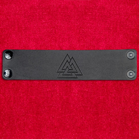 Svart l�derarmband