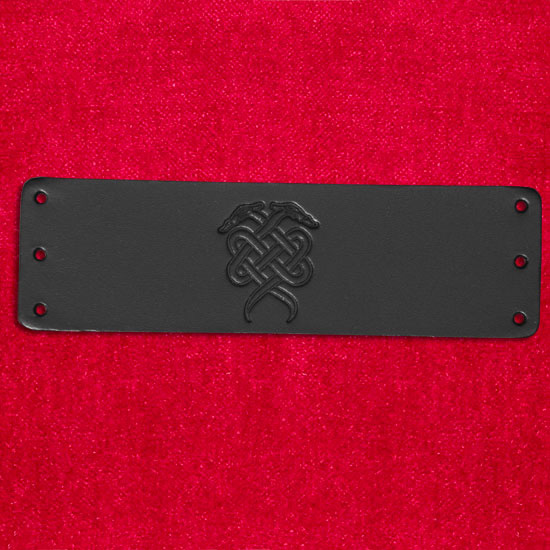 Black leather wristband