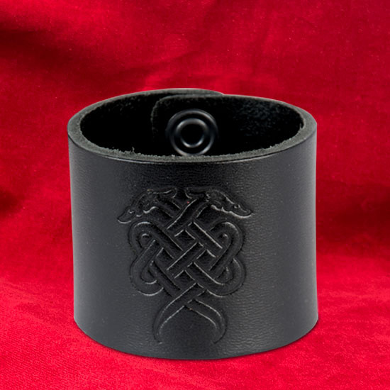 Svart l�derarmband Ormar