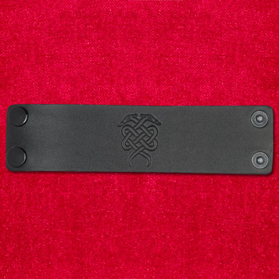 Svart l�derarmband Ormar