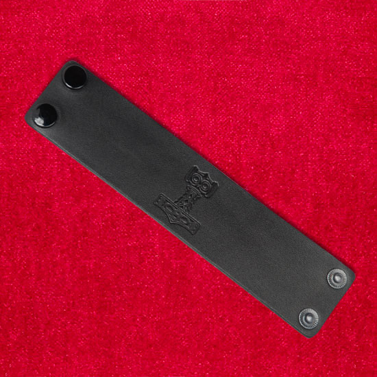 Black leather wristband