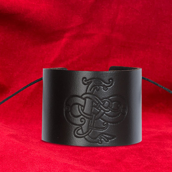Black leather wristband 