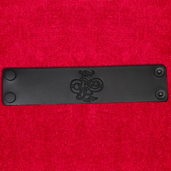 Black leather wristband.  