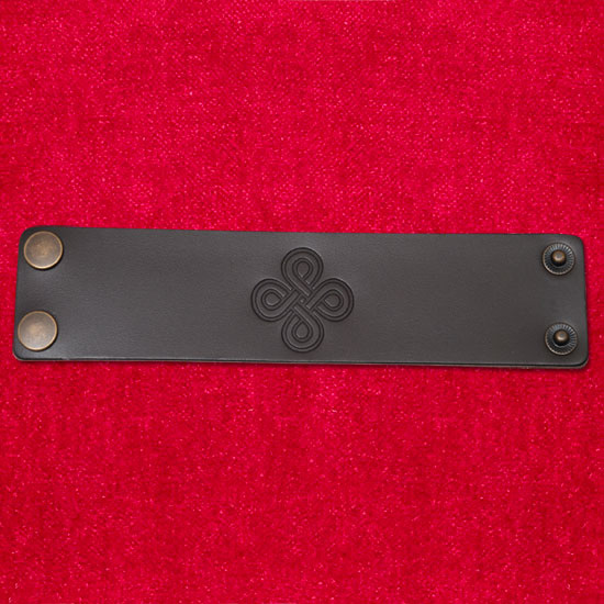 Black leather wristband